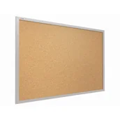 Tablice i flipcharty - Tablica korkowa 100x80 cm rama drewniana lakierowana SZARA - miniaturka - grafika 1