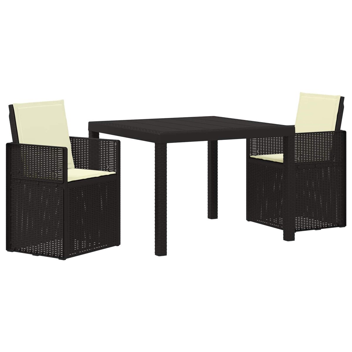 vidaXL Zestaw do jadalni w ogrodzie 3 pcs Antracyt i kremowy PP