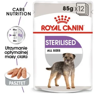 ROYAL CANIN Sterilised Adult Mousse 12x85 g - Mokra karma dla psów ROYAL CANIN Sterilised Adult Mousse 12x85 g - Mokra karma dla psów - miniaturka - grafika 1