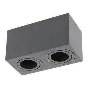Oprawa sufitowa Aveiro Duo Bis 160x80x85mm 2x20W kwadratowa czarna IP20 - Oprawy, klosze i abażury - miniaturka - grafika 1