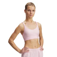 Bielizna sportowa damska - Biustonosz treningowy Under Armour UA Infinity Mid 2.0 Bra - różowy - miniaturka - grafika 1