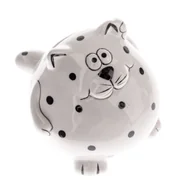 Skarbonki - Skarbonka urodziny na napiwki ceramika kot kropki - miniaturka - grafika 1