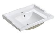 Umywalki - Umywalka ceramiczna, łazienkowa, Retro, 61x46x22 cm, biały - miniaturka - grafika 1