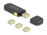 Kontrola dostępu - DeLOCK 22031 bloker portów Blokada portu + klucz USB Typu-A Czarny, Żółty 1 szt. - miniaturka - grafika 1