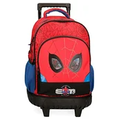 Plecaki - Marvel 2832921 Spiderman Protector Plecak Kompaktowy, 2 koła, Czerwony, 32 x 45 x 21 cm, Poliester 30,24 l, Czerwony, Mochila Compact 2 Ruedas, Kompaktowy plecak 2 koła - miniaturka - grafika 1