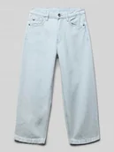 Spodnie i spodenki dla chłopców - Jeansy z wpuszczanymi kieszeniami i detalem z logo - miniaturka - grafika 1