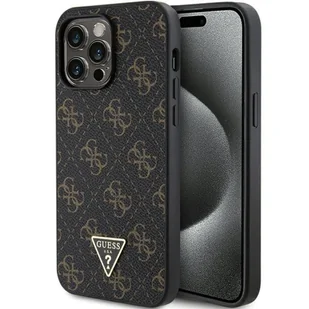 Guess GUHCP15XPG4GPK etui obudowa pokrowiec do iPhone 15 Pro Max 6.7" czarny/black hardcase 4G Triangle Metal Logo - Etui i futerały do telefonów Guess GUHCP15XPG4GPK etui obudowa pokrowiec do iPhone 15 Pro Max 6.7" czarny/black hardcase 4G Triangle Metal Logo - Etui i futerały do telefonów - miniaturka - grafika 1