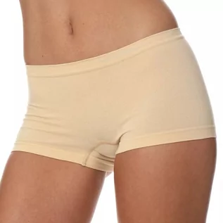 Bielizna sportowa damska - Bokserki damskie bawełniane Brubeck Comfort Cotton BX10470A beżowy - grafika 1