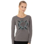 Pozostała odzież narciarska - Koszulka damska z długim rękawem z wełny merino Brubeck Outdoor Wool Pro - XL - miniaturka - grafika 1