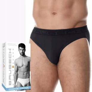 BRUBECK BE0029M majtki męskie bezszwowe DOPASOWANE SLIPY grafitowy - S - Majtki męskie - miniaturka - grafika 1