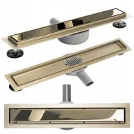 Odpływy liniowe - Rea Odpływ liniowy Rea Pure Neo Mirror Gold Pro 50 - miniaturka - grafika 1