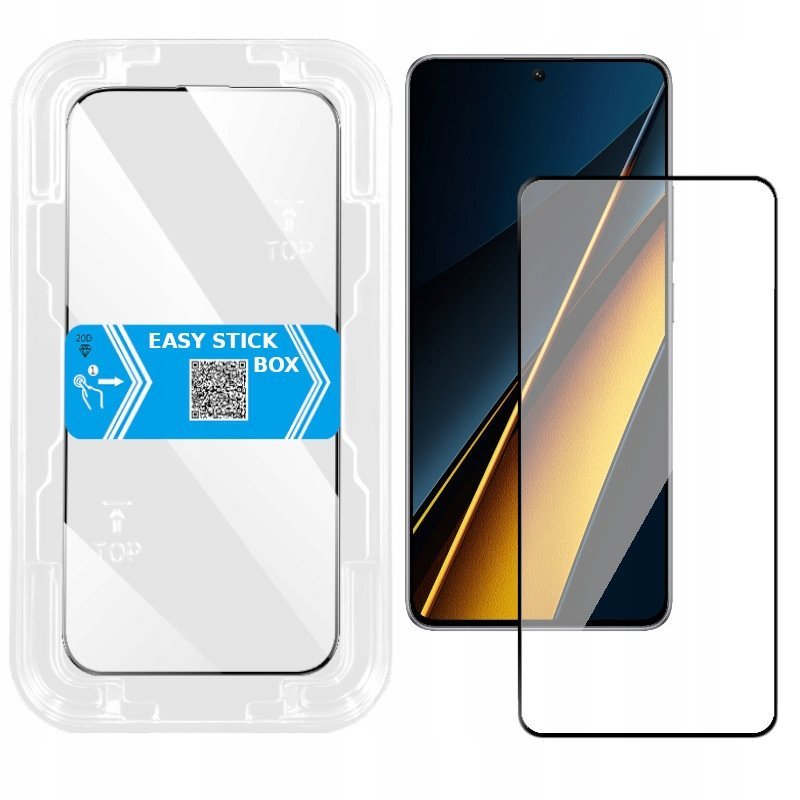 Szkło hartowane z ramką do montażu do Redmi Note 13 Pro 5G / Poco X6 5G