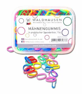 Waldhausen Gumki do grzywy kolorowe w pudełeczku - Akcesoria jeździeckie - miniaturka - grafika 1