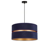 Lampy sufitowe - Duolla - Żyrandol na lince DUO 1xE27/15W/230V śr. 40 cm niebieski/złoty - miniaturka - grafika 1