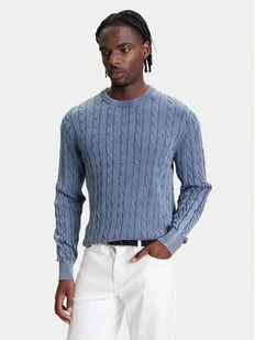 Tommy Hilfiger Sweter Classic MW0MW39524 Błękitny Regular Fit - Swetry męskie - miniaturka - grafika 1