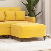 Pufy i podnóżki - Podnóżek, żółty, 70x55x41 cm, aksamit - miniaturka - grafika 1