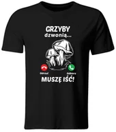 Koszulki męskie - Koszulka męska,  Grzyby Dzwonią, Muszę Iść., rozmiar L - miniaturka - grafika 1