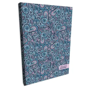 Kalendarz 2025 książkowy dzienny A4 sobota niedziela osobno soft touch PAISLEY TURKUS - Kalendarze - miniaturka - grafika 1