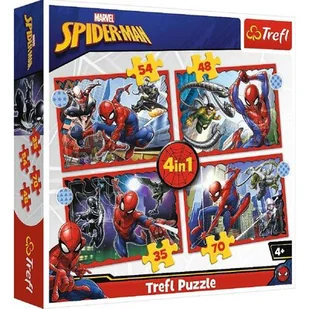 Trefl Puzzle 4w1 Bohaterski Spider Man 5_791281 - Puzzle - miniaturka - grafika 1