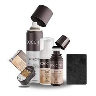 Impregnat Coccine Wodoodporny Czarny do Zamszu Nubuku Renowator Zestaw 5w1 - Środki do obuwia i ubrań Impregnat Coccine Wodoodporny Czarny do Zamszu Nubuku Renowator Zestaw 5w1 - Środki do obuwia i ubrań - miniaturka - grafika 1