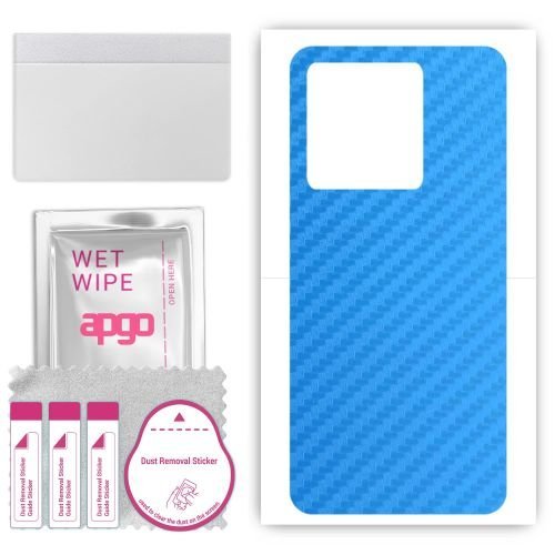 folia naklejka skórka strukturalna na TYŁ do ZTE Axon 60 - Carbon Niebieski - apgo SKINS