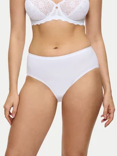 Triumph Figi klasyczne z wysokim stanem Sense Of Cotton 10224970 Biały - Majtki damskie - miniaturka - grafika 1