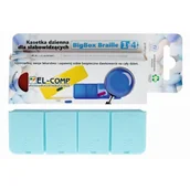 Akcesoria dla osób starszych i niepełnosprawnych - EL-COMP BigBox Braille Kasetka dzienna dla słabowidzących, 4 pory dnia, 1 szt. - >>>  <<< - miniaturka - grafika 1