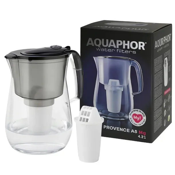 Dzbanek filtrujący Aquaphor Provence 4,2l czarny z wkładem Mg