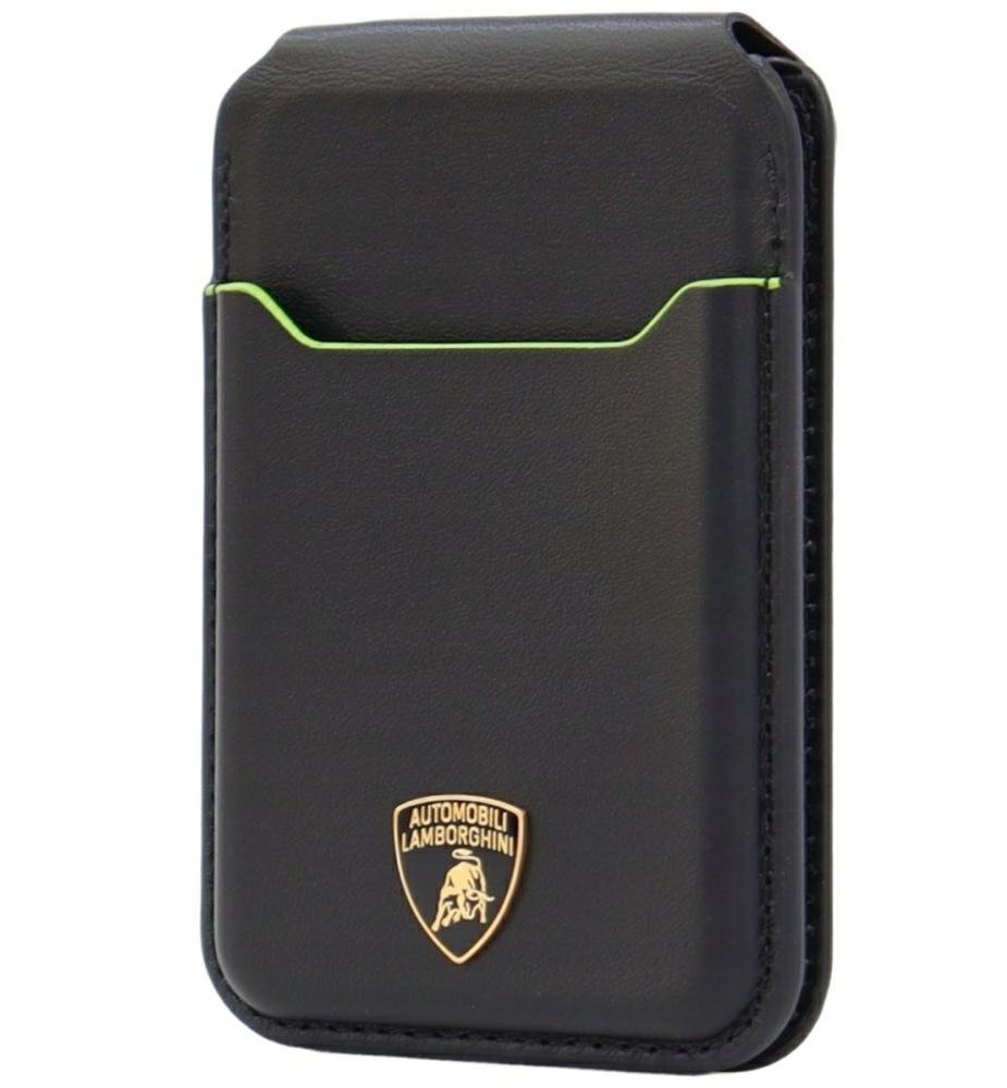 Audi Magnetyczny portfel Lamborghini D1 Genuine Leather MagSafe Stojak na telefon zielony