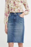 Spódnice - Lauren Ralph Lauren spódnica jeansowa kolor niebieski mini prosta 200817846 - miniaturka - grafika 1