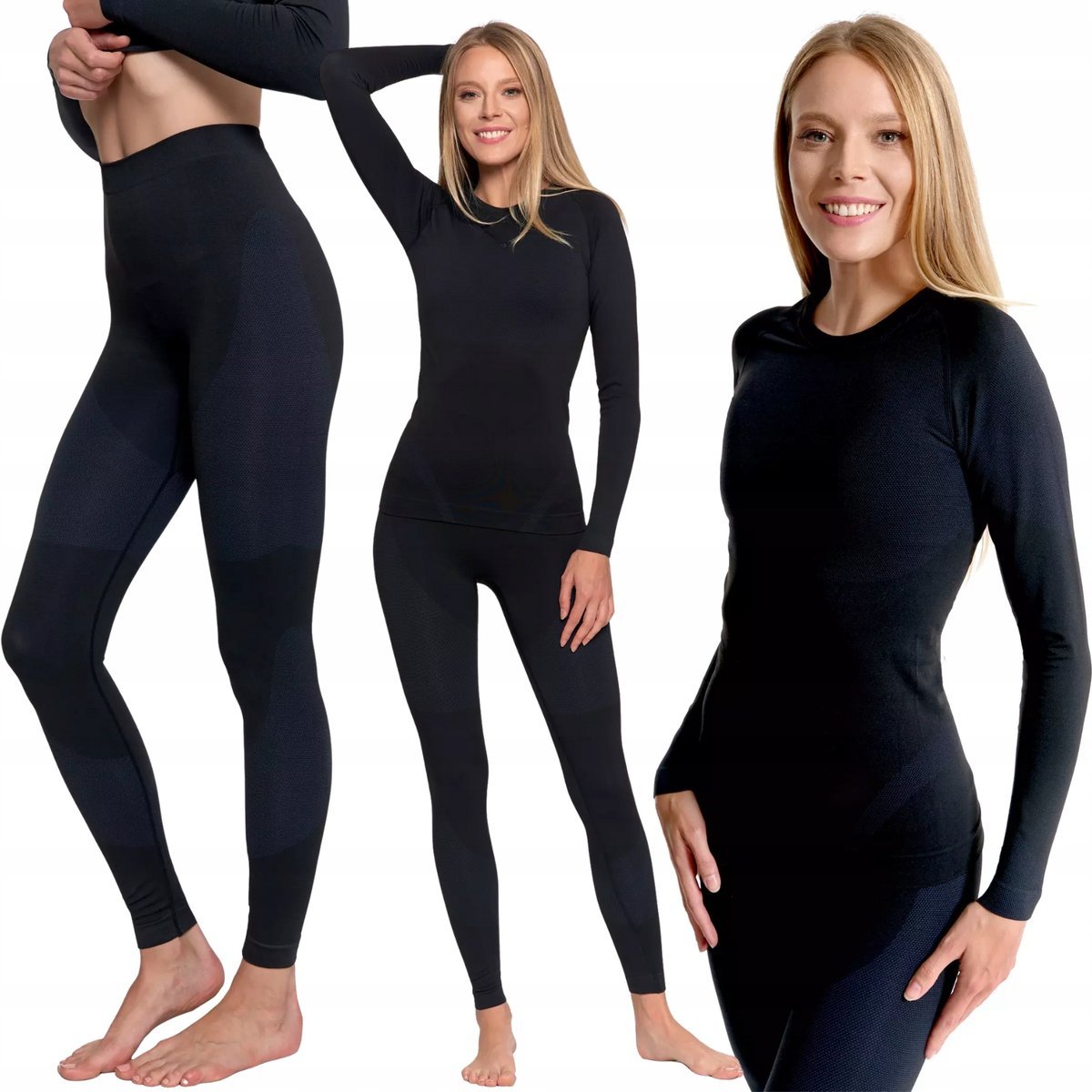 Bielizny Termoaktywna Damska Odzież Termiczna Komplet Góra Dół Moraj Xl Navy