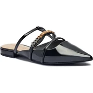 Klapki i japonki damskie - Pinko Mule GIANIRA 20 z dodatkiem skóry - miniaturka - grafika 1