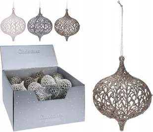 Bombka na choinkę ażurowa nietłukąca 13x10 cm 1szt - Bombki - miniaturka - grafika 1