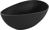 Wanny - Mexen Parma wanna wolnostojąca z konglomeratu 160 x 95 cm, czarna mat - 57231609570 - miniaturka - grafika 1
