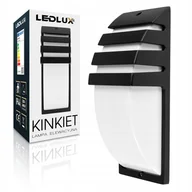 Lampy ogrodowe - Lampa Zewnętrzna Ścienna ELEWACYJNA Kinkiet Ogrodowy E27 Czarny IP44 - miniaturka - grafika 1