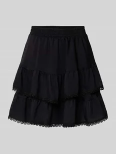Spódnica mini z koronką szydełkową model ‘Boho’ - Spódnice - miniaturka - grafika 1