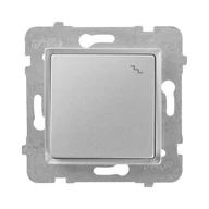 Wyłączniki światła i elektryczne - Polmark Włącznik schodowy ROSA srebrny - miniaturka - grafika 1