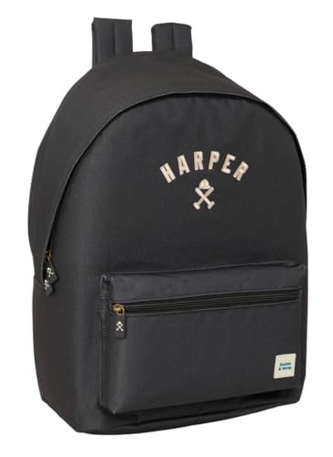 Safta HARPER & NEYER BLACK - Plecak na laptopa 15,6