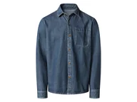 Koszule męskie - esmara Men Koszula jeansowa męska z bawełny (Niebieski, M (39/40)) - miniaturka - grafika 1