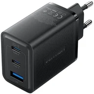 Ładowarki do telefonów - Ładowarka sieciowa, Vention, FERB0-EU,  2xUSB-C, USB- A, 65W/65W/30W, GaN (czarna) - miniaturka - grafika 1