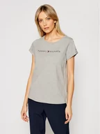 Koszulki i topy damskie - Tommy Hilfiger T-Shirt UW0UW01618 Szary Slim Fit - miniaturka - grafika 1