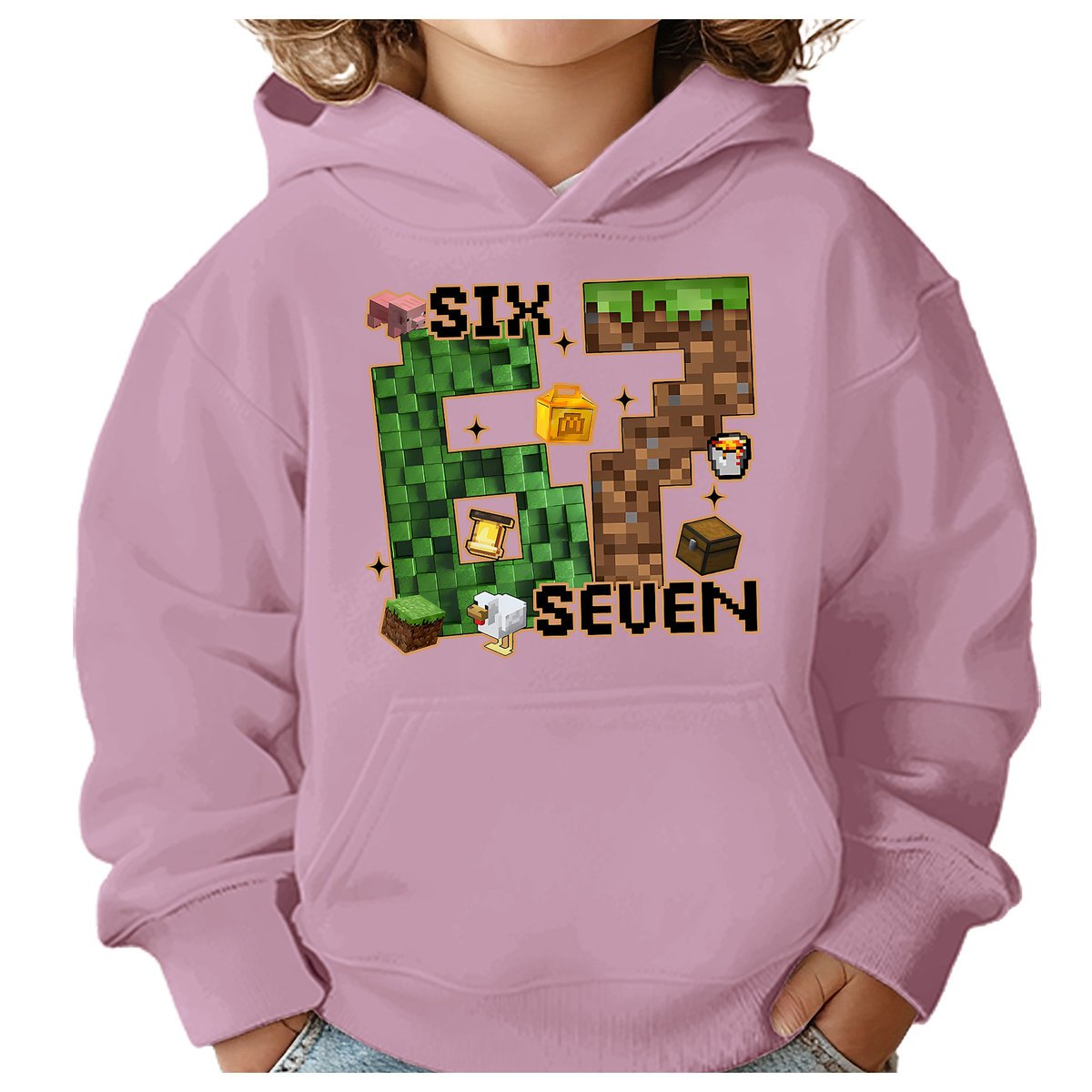 BLUZA DZIECIĘCA Z KAPTUREM 67 SIX SEVEN VIRAL 122-128 DLA DZIECKA PREZENT