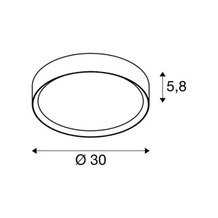 SLV Lampa sufitowa Decona, możliwość ściemniania, biały / opal, łazienka, aluminium, nowoczesny - Lampy sufitowe - miniaturka - grafika 1
