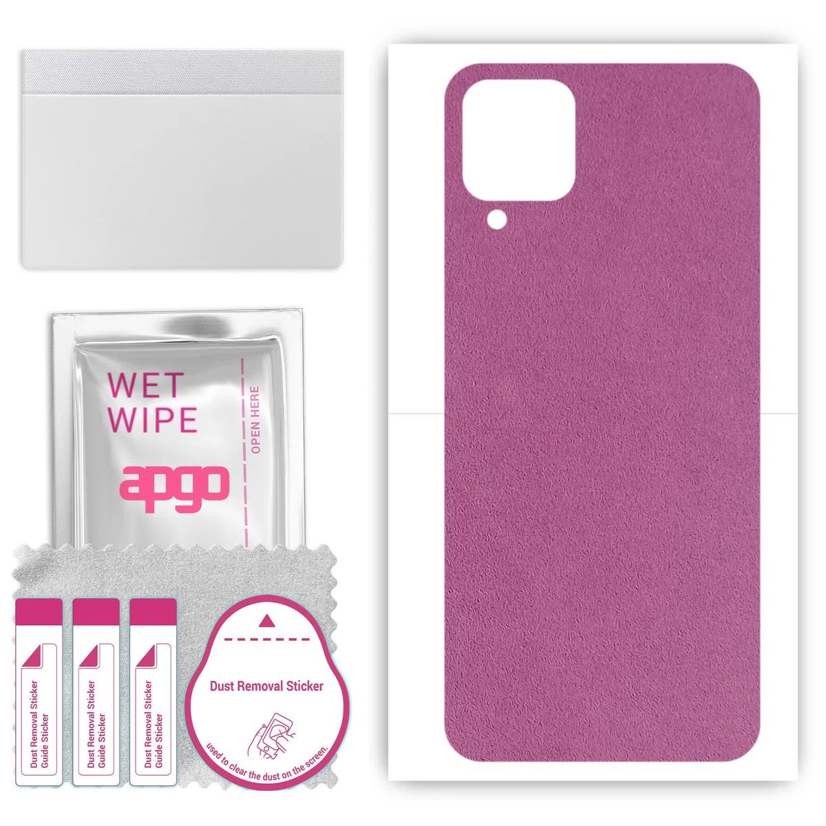 Folia naklejka skórka strukturalna na TYŁ Zamsz do Samsung Galaxy M32 - Zamsz Fioletowy - apgo SKINS