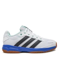 Buty sportowe damskie - Buty halowe adidas Stabil Jr IE1087 Biały - miniaturka - grafika 1