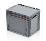 Pojemniki przemysłowe - B2B Partner Plastikowa skrzynka z wiekiem 400x300x335 mm 967140 - miniaturka - grafika 1