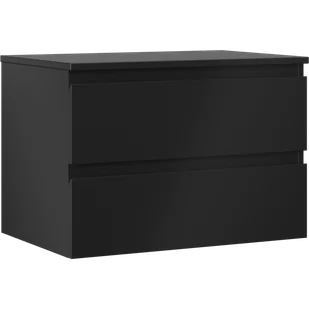 Mexen Orio szafka łazienkowa podumywalkowa 70 cm z blatem, 2 szuflady, czarna mat - 91A10-07047-2-BFFC71 - Szafki łazienkowe - miniaturka - grafika 1
