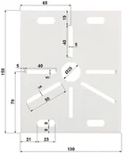 Akcesoria do monitoringu - BLACHA MONTAŻOWA BM-130X160 - miniaturka - grafika 1