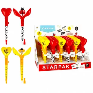 Starpak, Długopis Zamykany Gift Pszczoła/Biedronka 491316 - Długopisy - miniaturka - grafika 1