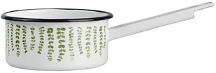 EUKALIPTUS RONDEL EMALIOWANY Z TRZONKIEM 1,0L 14CM BIAŁY - Rondle - miniaturka - grafika 1